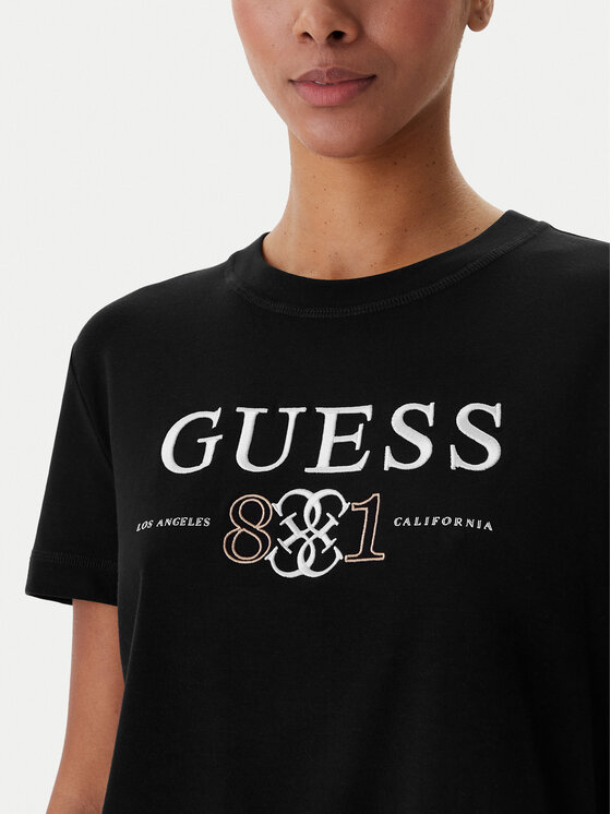 Guess Guess Tričko V6RI13 KD772 Čierna Regular Fit