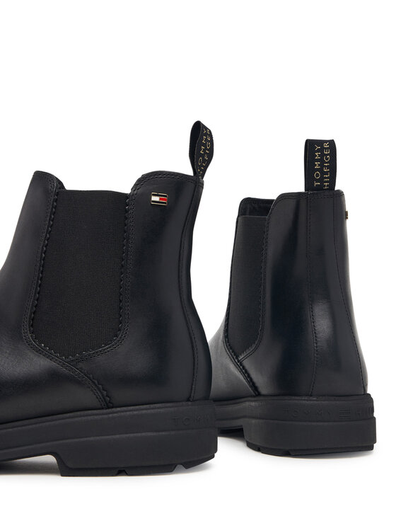 Tommy Hilfiger Tommy Hilfiger Sztyblety Th Flag Outdoor Chelsea Boot FW0FW09573 Czarny
