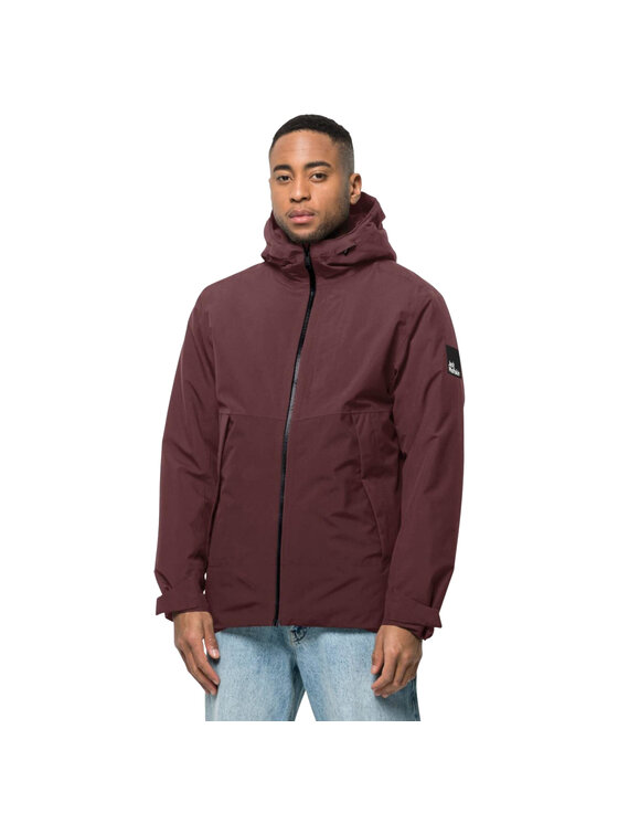 Jack Wolfskin Jack Wolfskin Kurtka przejściowa Jack Wolfskin Tempelhof Jkt M Bordowy Regular Fit