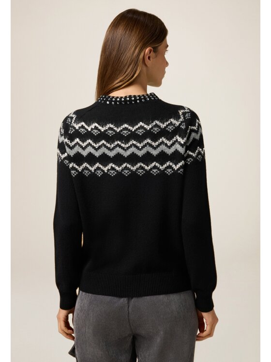 Oltre Oltre Cardigan M367J005111N0Z3 Nero Regular Fit