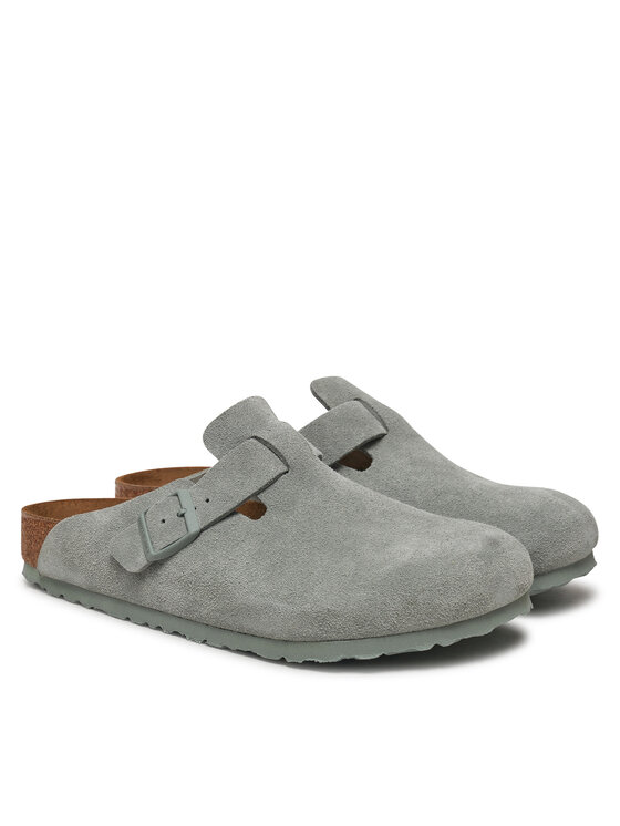 Birkenstock Birkenstock Iešļūcenes Boston zamsz 1029212 Zaļš