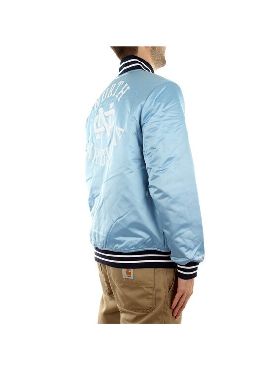 Mitchell & Ness Mitchell & Ness Bundy bomber HEAVYWEIGHT SATIN JACKET UNIVERSITY OF NORTH CAROLINA Modrá Regular Fit
