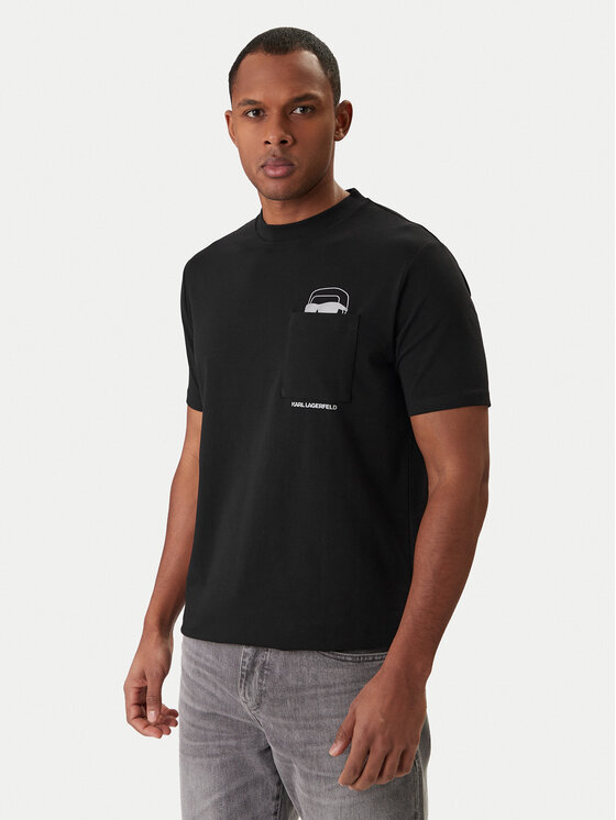 KARL LAGERFELD Tricou 755047 561221 Negru Regular Fit