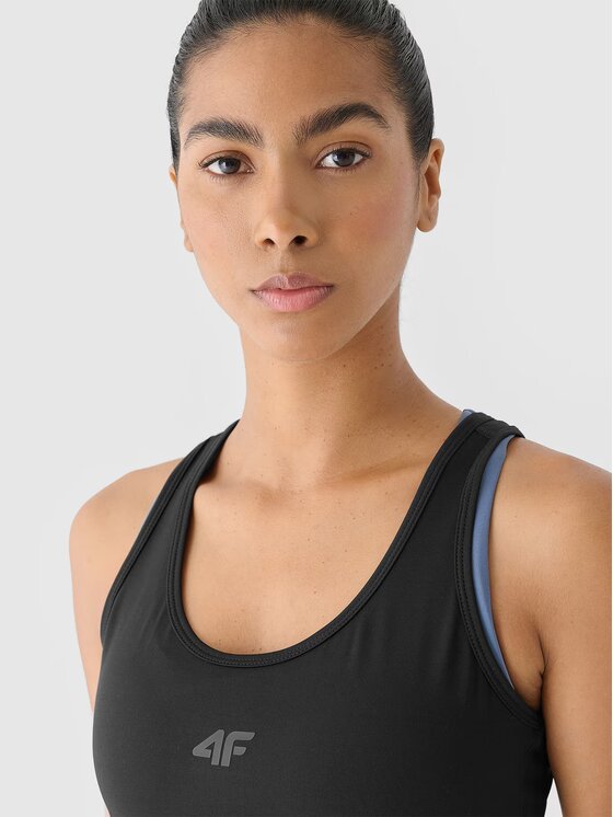 4F 4F Top 4FWAW24TFSLF411-20S Čierna Slim Fit