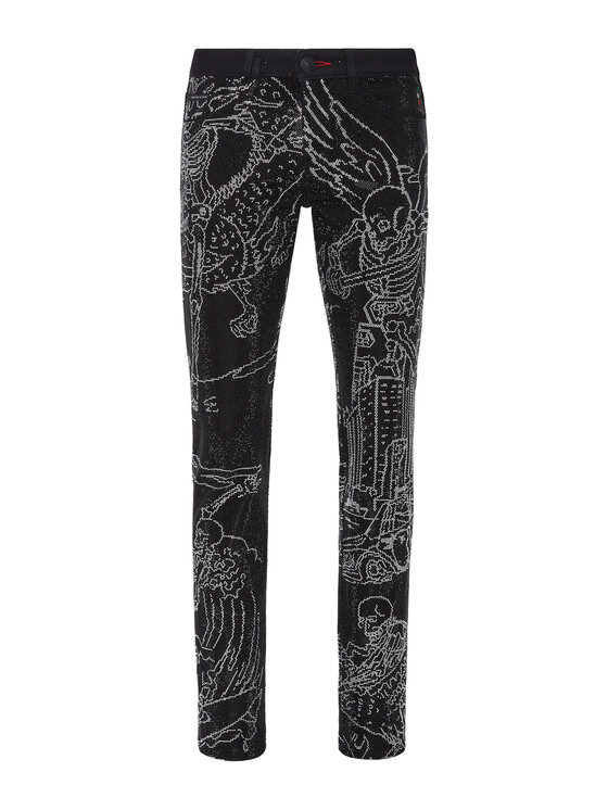 PHILIPP PLEIN PHILIPP PLEIN Džínsy 7563 Čierna Straight Leg