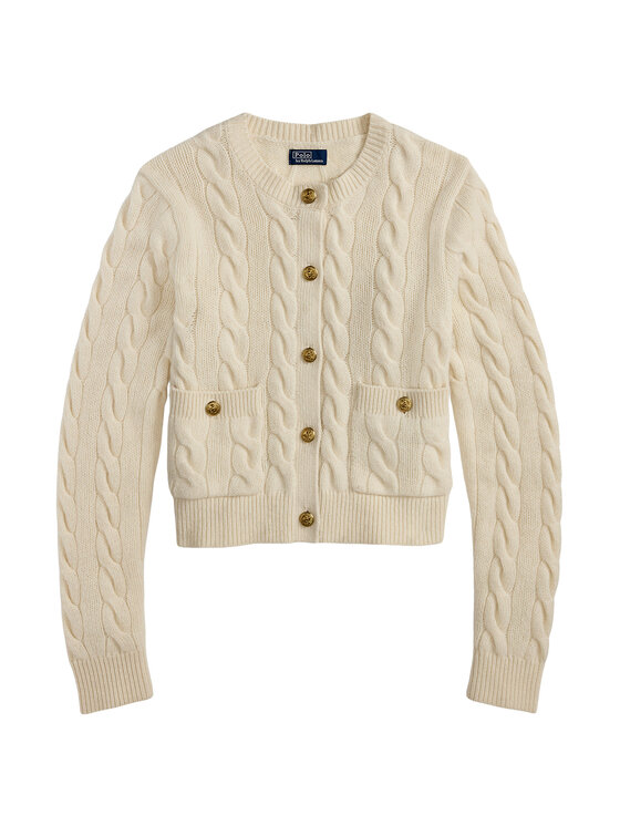 Polo Ralph Lauren Polo Ralph Lauren Kardiganas 211978312500 Écru Regular Fit