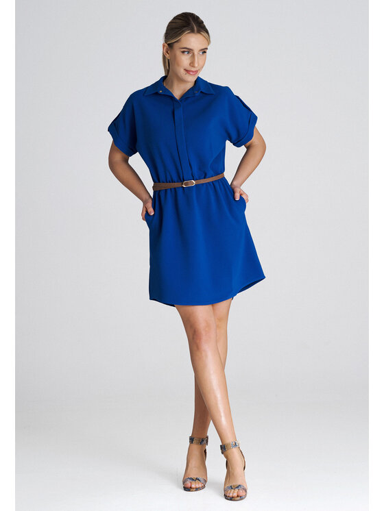 FIGL FIGL Φόρεμα καθημερινό M1001 Μπλε Regular Fit