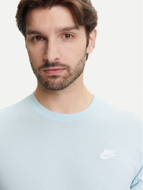 Nike Nike Majica Sportswear Club AR4997 Svetlo modra Regular Fit