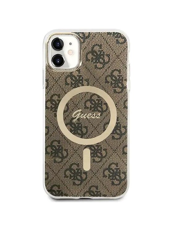 Guess Guess Etui na telefon 4G Print Brązowy
