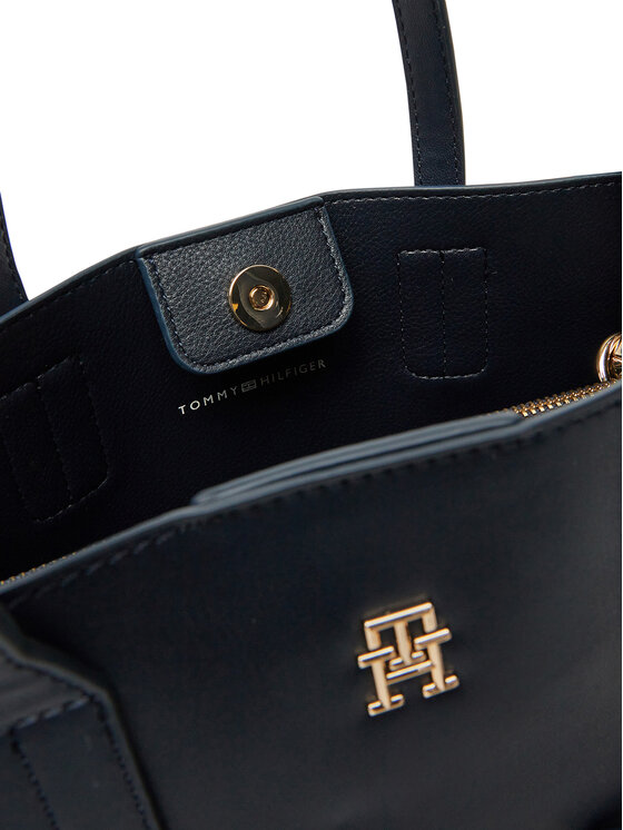 Tommy Hilfiger Tommy Hilfiger Rankinė Th Distinct Mini Tote AW0AW17192 Tamsiai mėlyna
