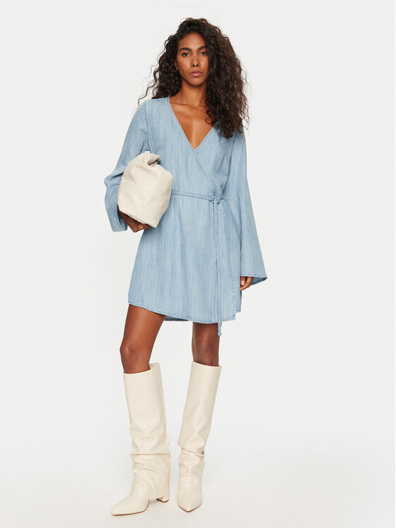 Guess Guess Rochie de zi W2YK67 D22S5 Albastru celest Relaxed Fit