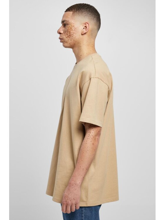 TeeShoppen TeeShoppen T-Shirt 'Oversized Collection' Beżowy Oversize