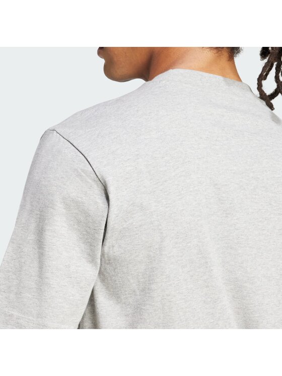 adidas adidas T-Shirt Essentials Small Logo JF1091 Szary Regular Fit