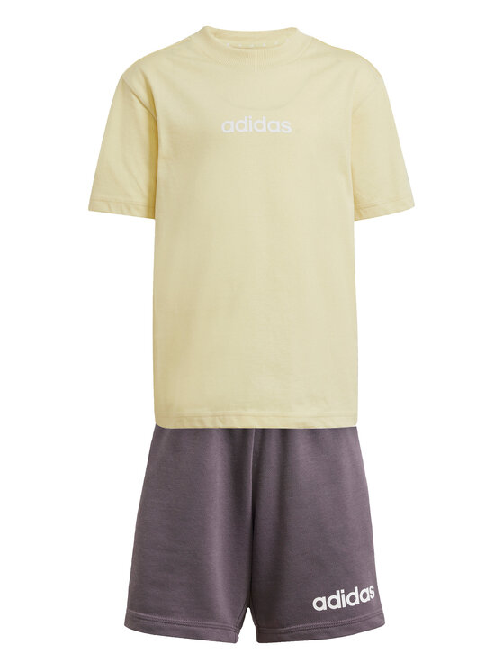 adidas adidas Komplekti kuuluvad t-särk ja šortsid Essentials JC9751 Kollane Regular Fit
