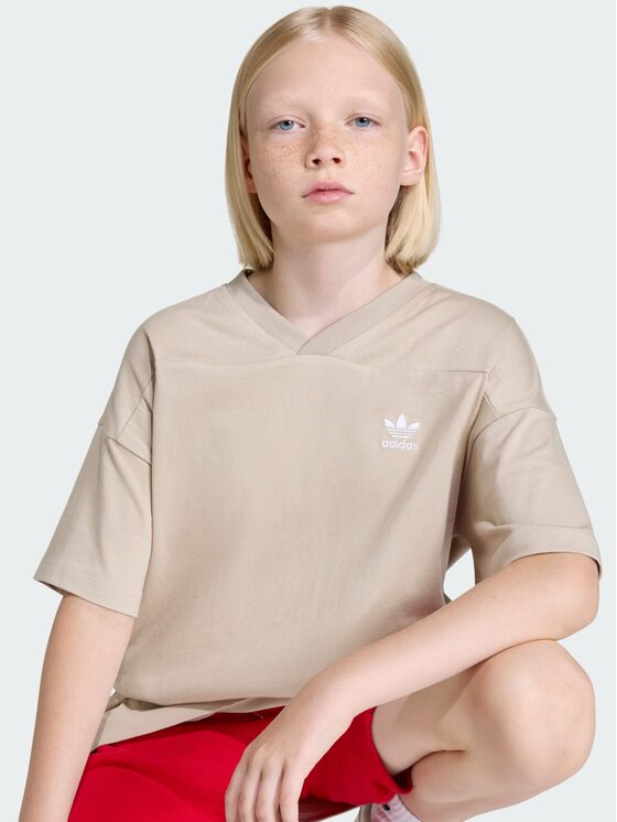 adidas adidas T-Shirt 159263 Beżowy Oversize