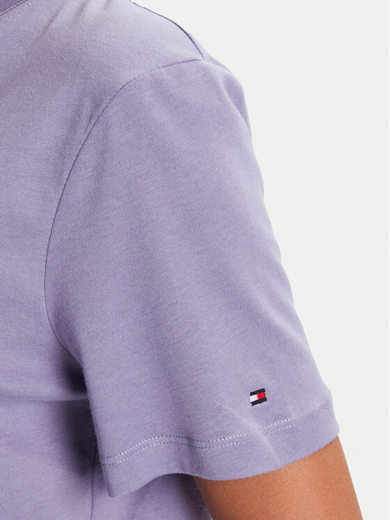 Tommy Hilfiger Tommy Hilfiger Тишърт WW0WW40276 Виолетов Regular Fit