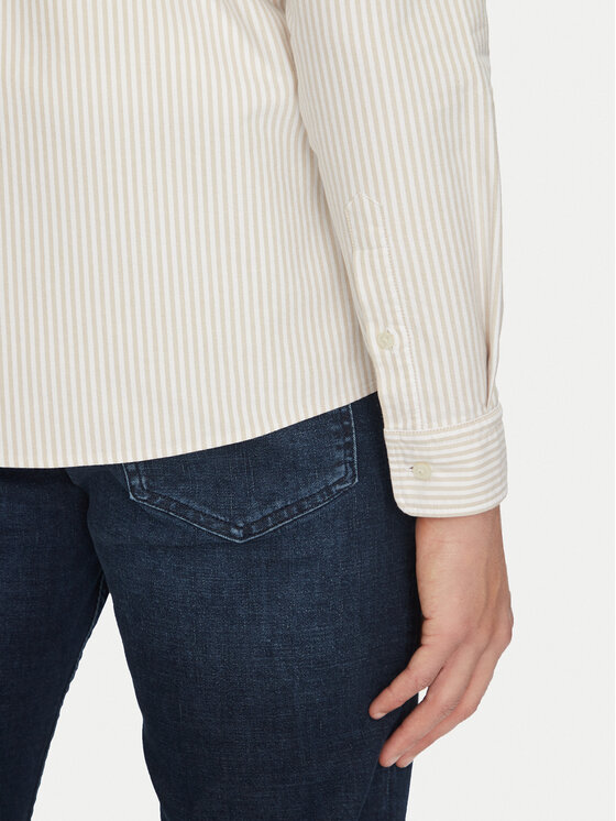 BOSS BOSS Koszula Roan 50520275 Beżowy Slim Fit