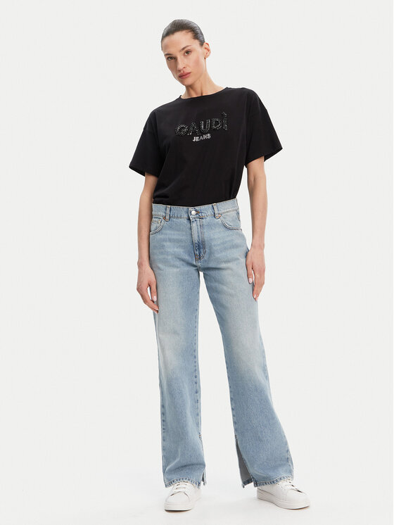 Gaudi Gaudi T-shirt 511BD64030 Crna Regular Fit