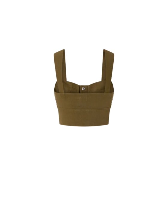 PINKO PINKO Top Voyager top lino stretch Zielony Regular Fit