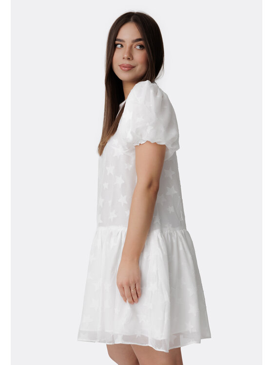 LAURELLA LAURELLA Sukienka codzienna 4SS242 Biały Regular Fit