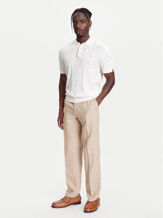 United Colors Of Benetton United Colors Of Benetton Bavlnené nohavice 43B3UF03X Béžová Regular Fit