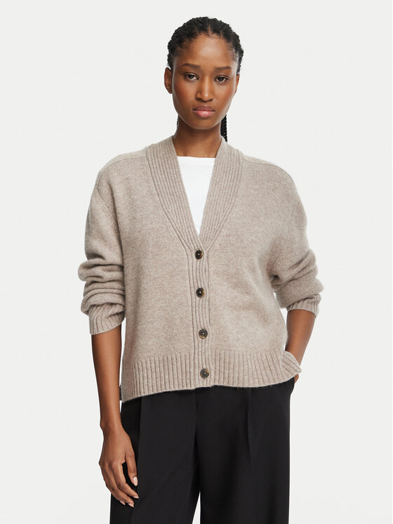 Tommy Hilfiger Tommy Hilfiger Pletena jopica WW0WW52309 Svetlo rjava Regular Fit