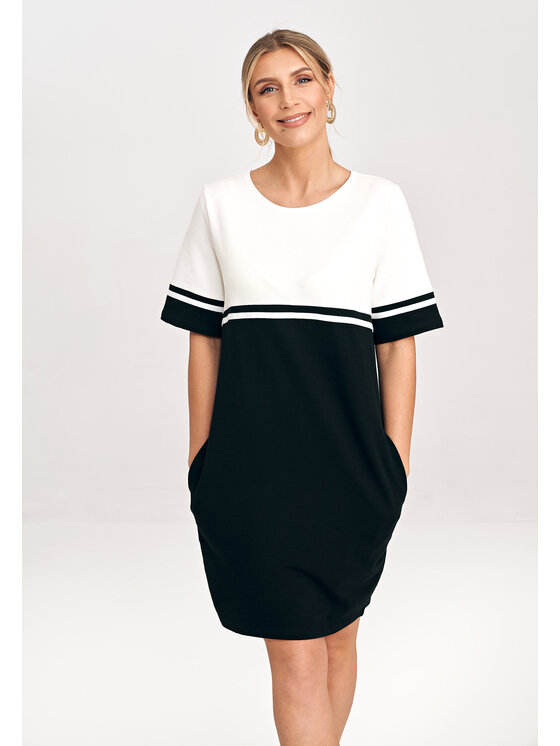 FIGL FIGL Vestito da giorno M1028 Nero Regular Fit