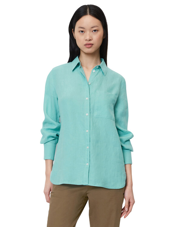 Marc O'Polo Srajca M03130542427 Modra Regular Fit