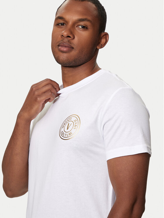 Versace Jeans Couture Versace Jeans Couture T-Shirt 76GAHT02 Bílá Regular Fit