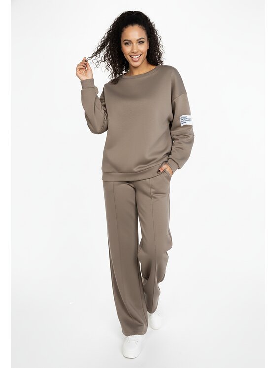 FIGL FIGL Komplet dresowy M1274 Brązowy Regular Fit