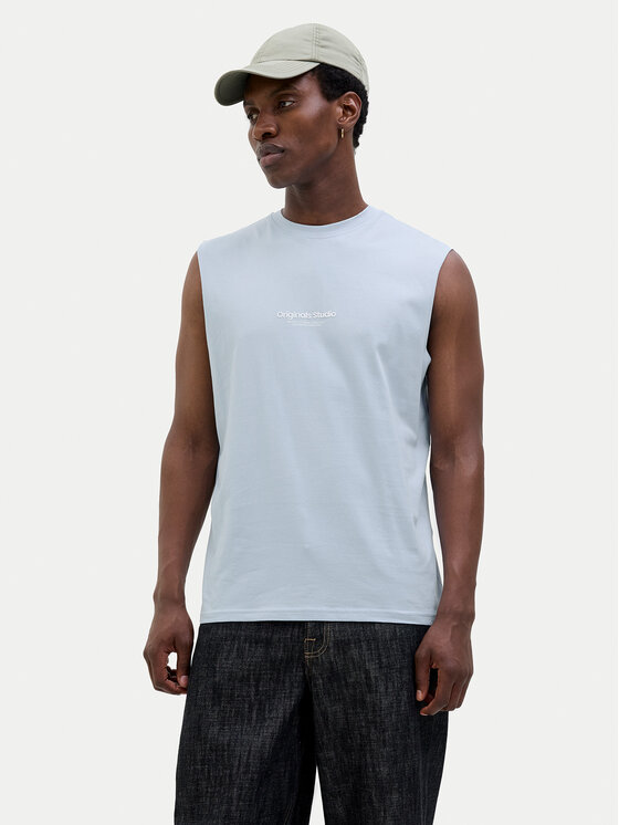 Jack&Jones Tank top Vesterbro 12250430 Modrá Oversize