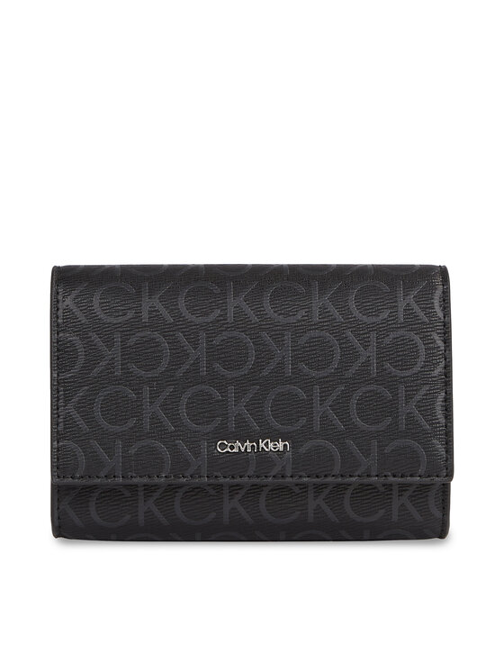 Calvin Klein Veľká dámska peňaženka Ck Must Bifold/Cardhldr_Epi Mono K60K611775 Čierna
