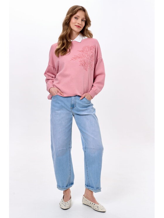 blue shadow blue shadow Sweter Winter Różowy Regular Fit