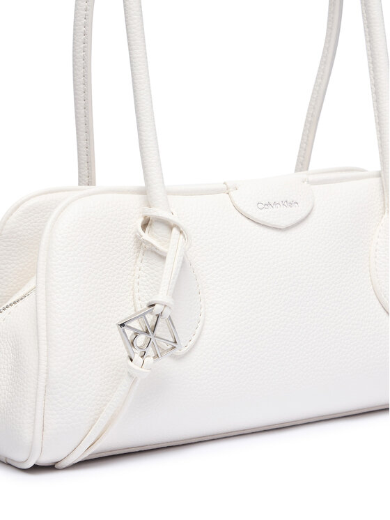 Calvin Klein Calvin Klein Käekott Quilted Nylon Medium Shoulder Ba LV04F3743G Valge