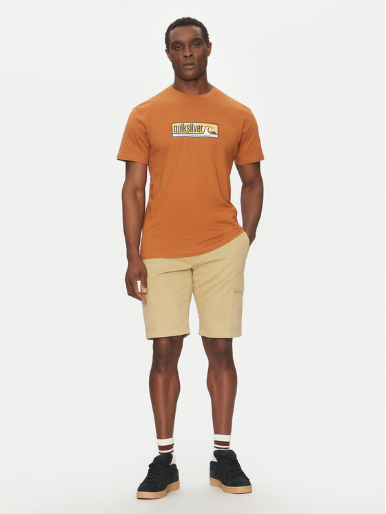 Quiksilver Quiksilver Majica EQYZT08040 Rjava Regular Fit