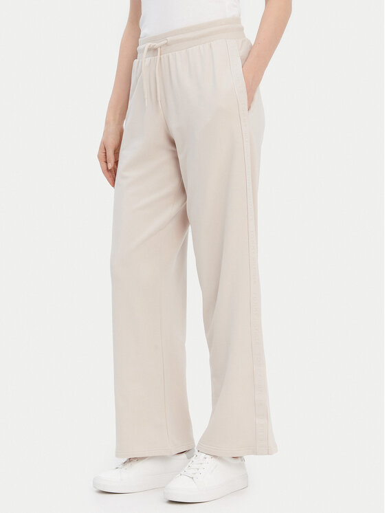 Tommy Hilfiger Tommy Hilfiger Teplákové kalhoty UW0UW04771 Béžová Relaxed Fit