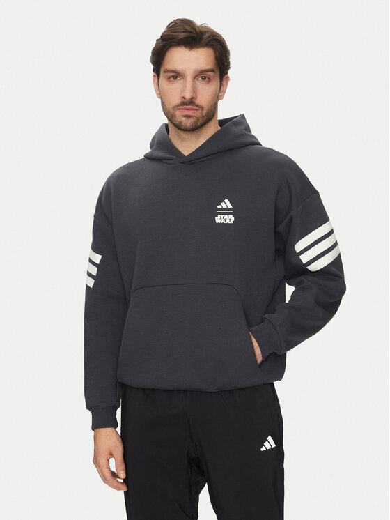 adidas adidas Mikina Star Wars The Mandalorian™ JI5720 Šedá Regular Fit