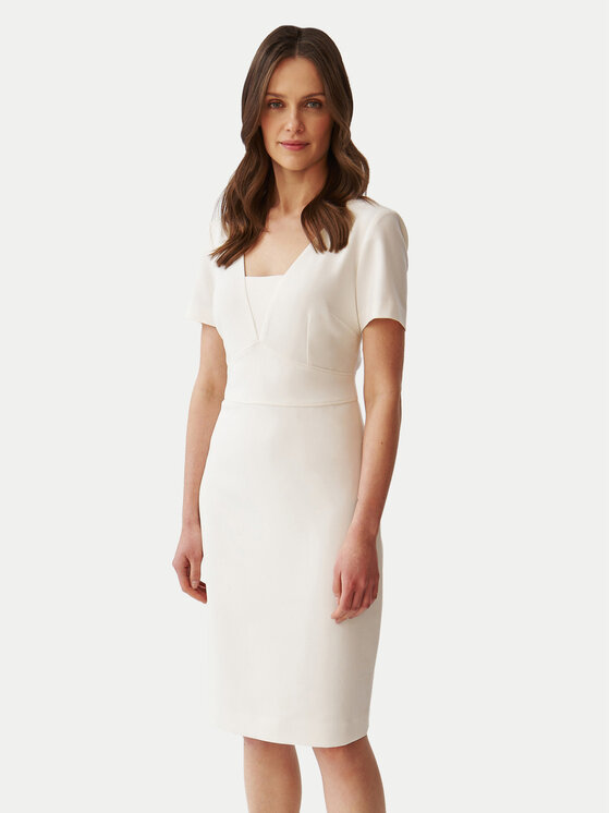 TATUUM Tatuum Koktejlové šaty Borki T2406.208 Bílá Slim Fit