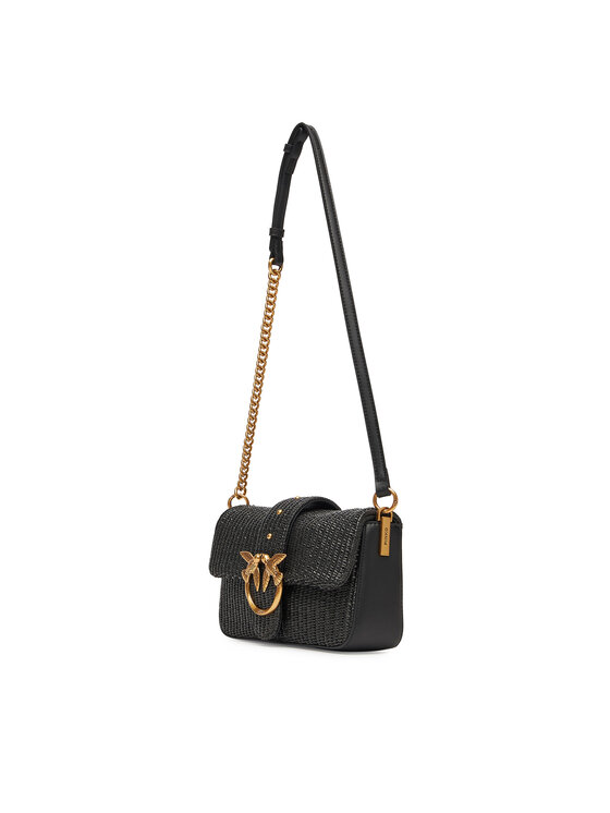 PINKO PINKO Kabelka Love One Mini Slouchy Fl PE 25 PLTT 104340 A2CF Čierna