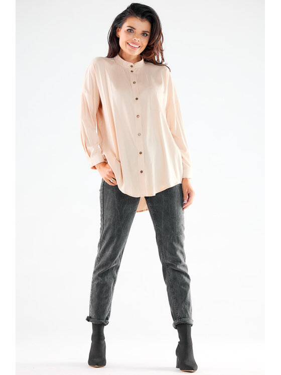 Awama Awama Camicia A525 Beige Basic Fit