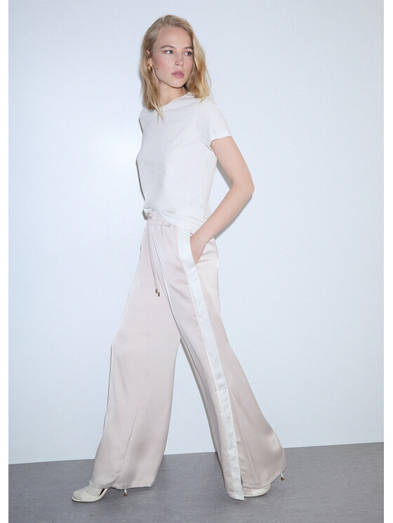 Liu Jo Liu Jo Pantaloni di tessuto TF6041TS204D3021 Bianco Regular Fit