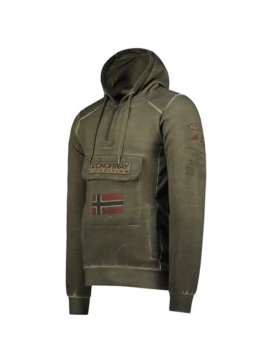 Geographical Norway Geographical Norway Bluza WU8270H-GNO-KAKI Zielony Regular Fit