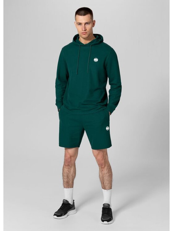 PITBULL PITBULL Szorty materiałowe Pique Rockey Zielony Regular Fit