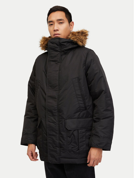 Gap Gap Μπουφάν χειμωνιάτικο 726377-01 Μαύρο Regular Fit