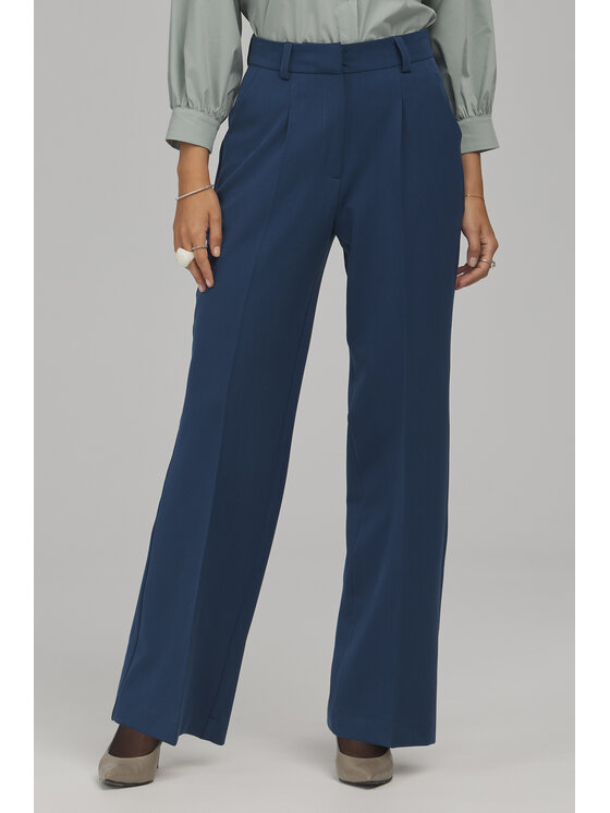 NIFE NIFE Bavlnené nohavice SD147 Modrá Straight Fit