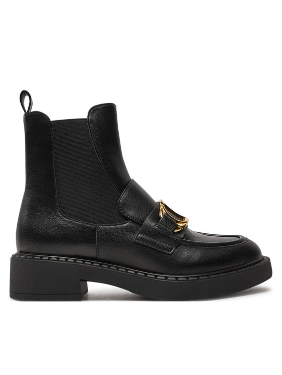 TWINSET TWINSET Kotníková obuv s elastickým prvkem 242TCP032 Černá