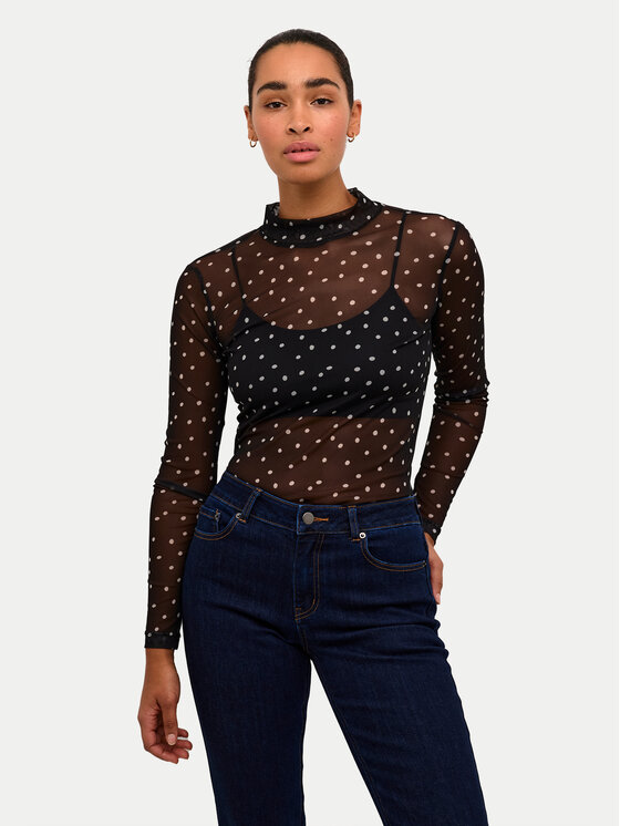 Kaffe Kaffe Bluse Johanne 10507815 Schwarz Slim Fit