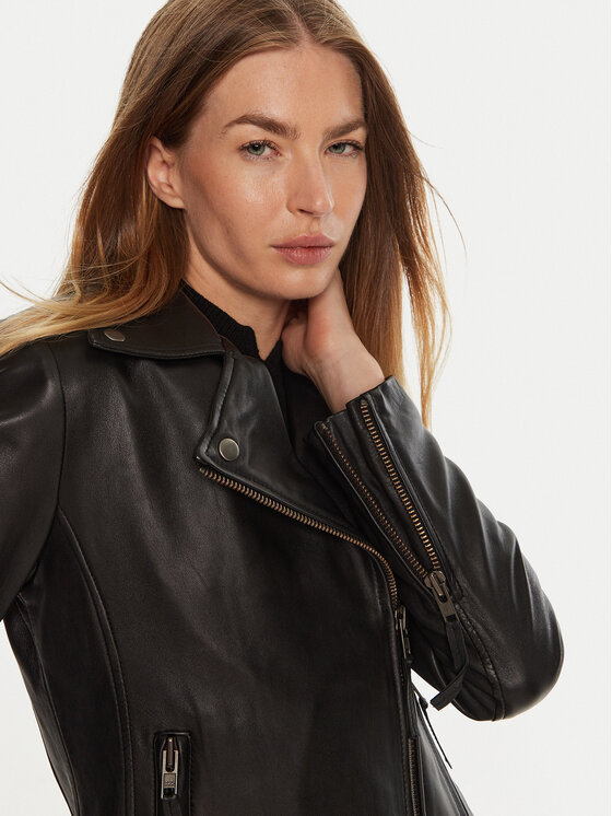 Serge Pariente Serge Pariente Lederjacke City Girl Schwarz Regular Fit