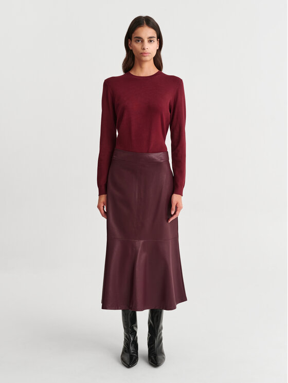 TATUUM TATUUM Spódnica midi MANTI Czerwony Flare Fit
