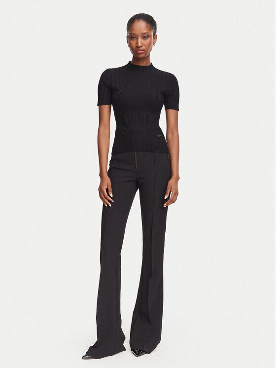 Guess Guess Блузка W6YR23 Z0967 Чорний Slim Fit